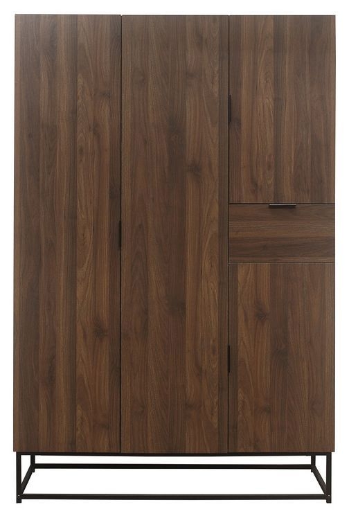 Product photograph of Houston Walnut 4 Door Wardrobe from Choice Furniture Superstore.