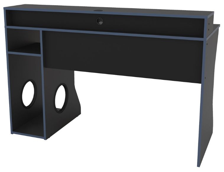 Product photograph of Enzo Black And Blue Gaming Desk from Choice Furniture Superstore.