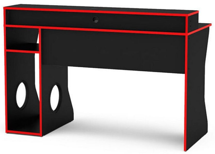 Product photograph of Enzo Black And Red Gaming Desk from Choice Furniture Superstore.