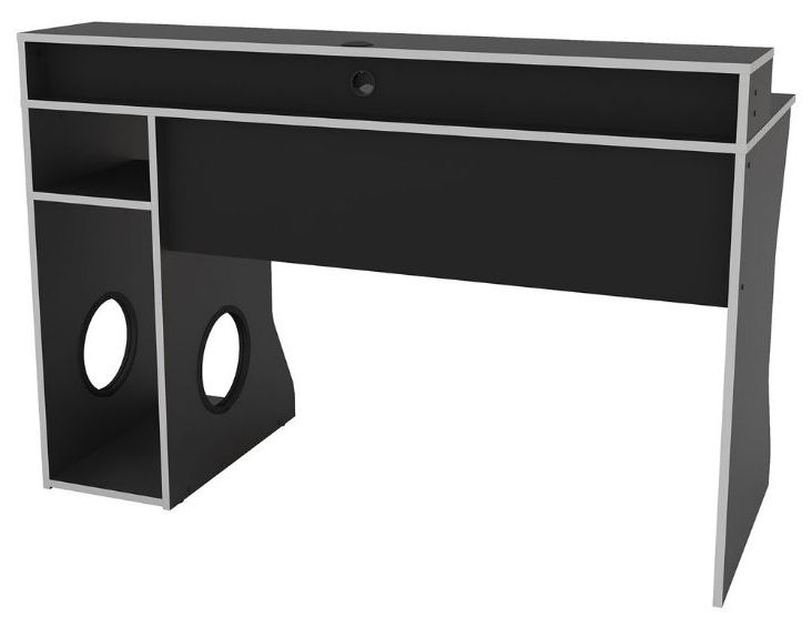 Product photograph of Enzo Black And Silver Gaming Desk from Choice Furniture Superstore.
