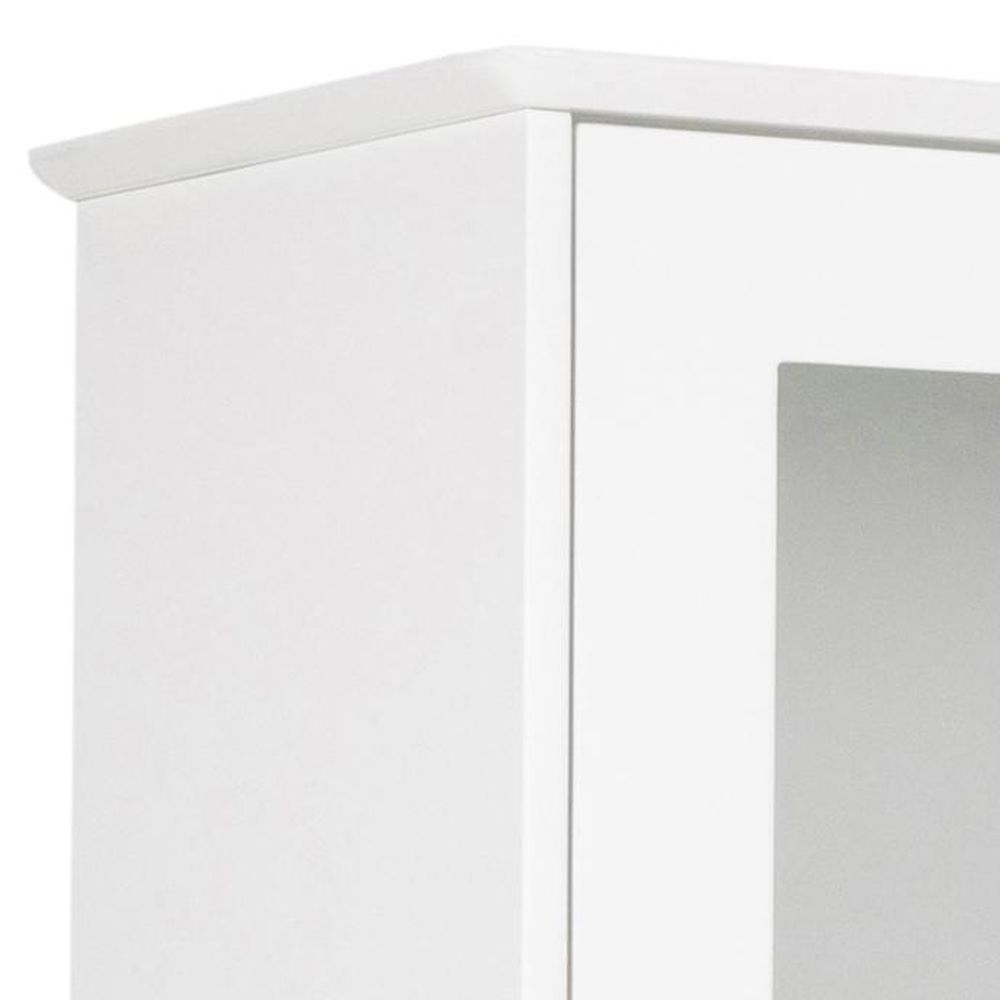 Product photograph of Clancy White 4 Door Display Cabinet from Choice Furniture Superstore.