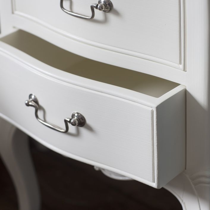 Product photograph of Clearance - Chic Bedside Cabinet - Vanilla White - Fs362 from Choice Furniture Superstore.