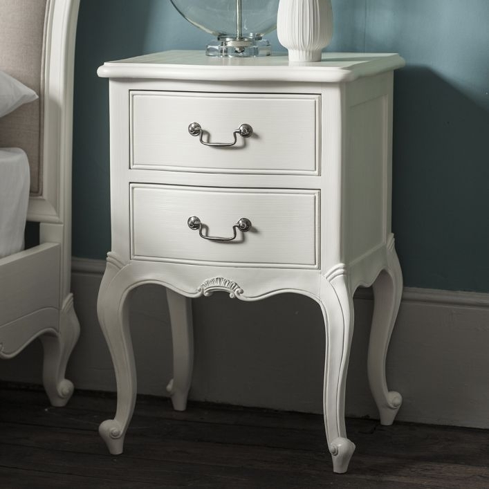 Product photograph of Clearance - Chic Bedside Cabinet - Vanilla White - Fs362 from Choice Furniture Superstore.