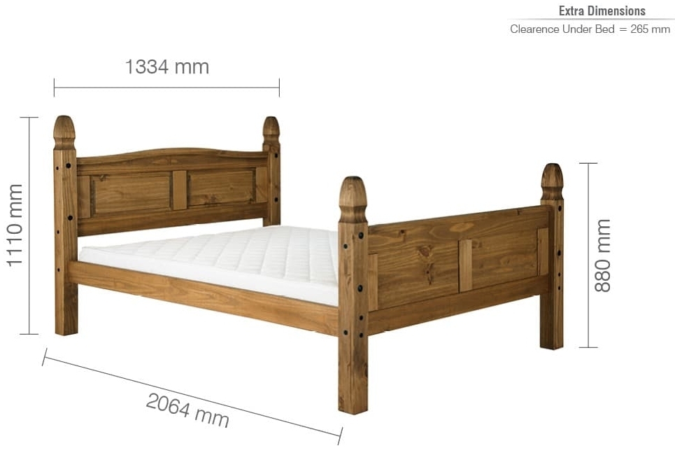 Product photograph of Corona Pine Double Bed from Choice Furniture Superstore.