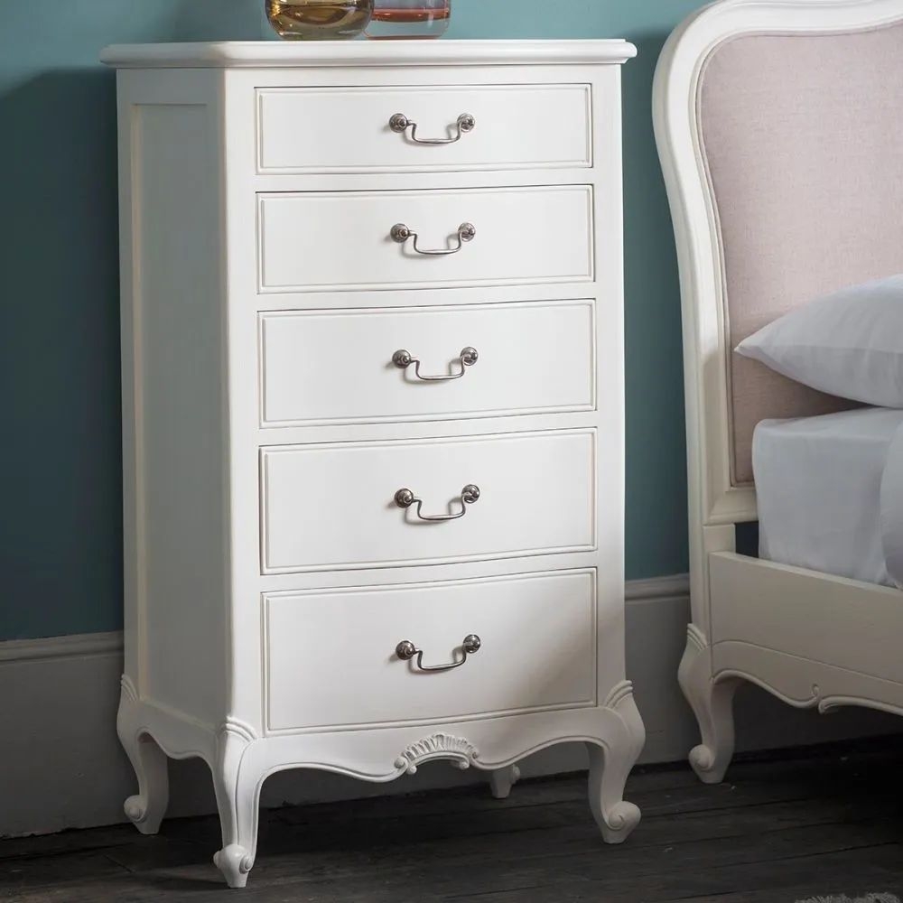 Product photograph of Clearance - Chic Lingerie Vanilla 5 Drawer Chest - B21 from Choice Furniture Superstore.
