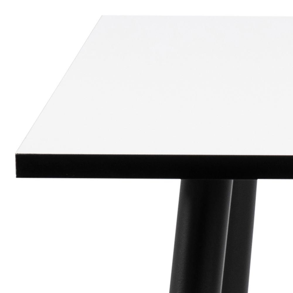Product photograph of Welby White And Black 2 Seater Square Dining Table from Choice Furniture Superstore.
