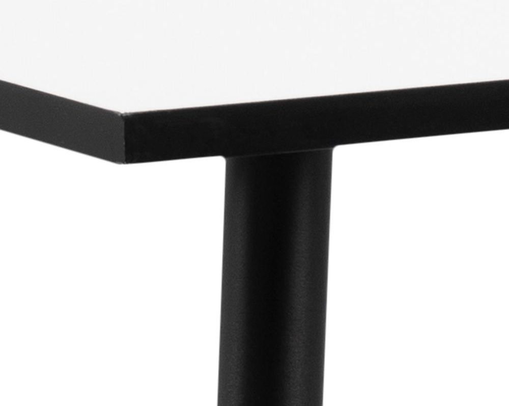 Product photograph of Welby White And Black 2 Seater Square Dining Table from Choice Furniture Superstore.