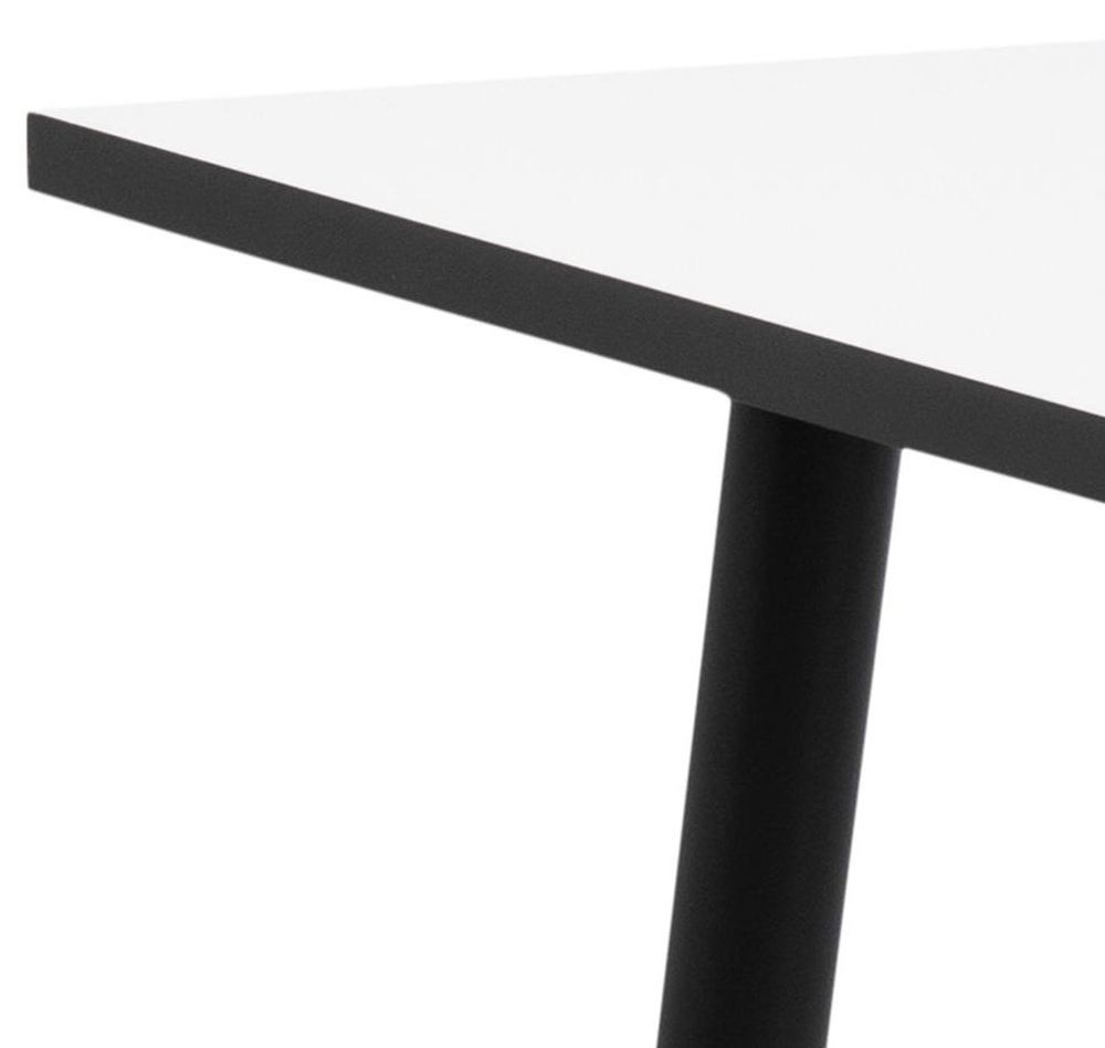 Product photograph of Welby White And Black 2 Seater Square Dining Table from Choice Furniture Superstore.