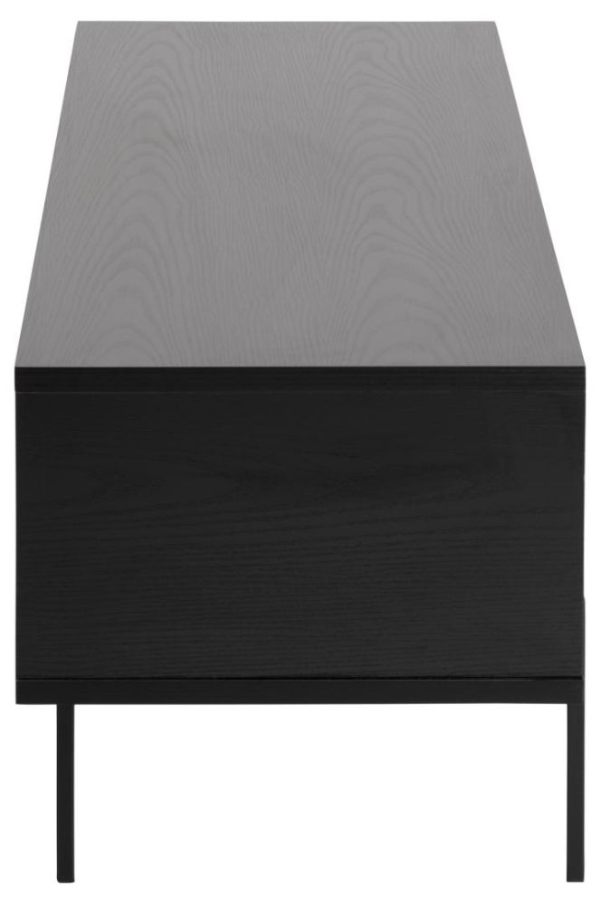 Product photograph of Avilla Black 140cm Tv Unit from Choice Furniture Superstore.