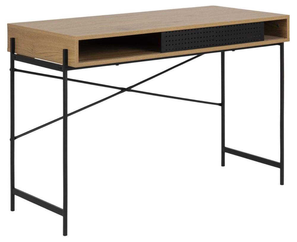Product photograph of Avilla Oak Writing Desk from Choice Furniture Superstore.
