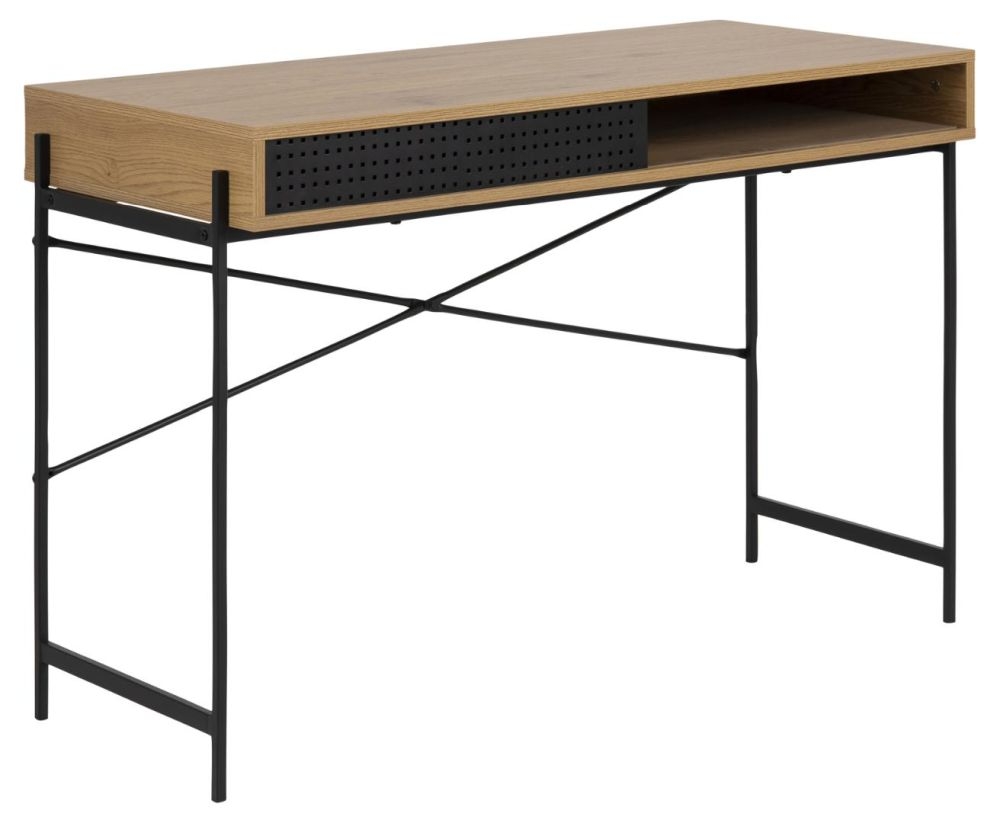 Product photograph of Avilla Oak Writing Desk from Choice Furniture Superstore.