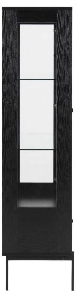 Product photograph of Avilla Black 2 Door Display Cabinet from Choice Furniture Superstore.