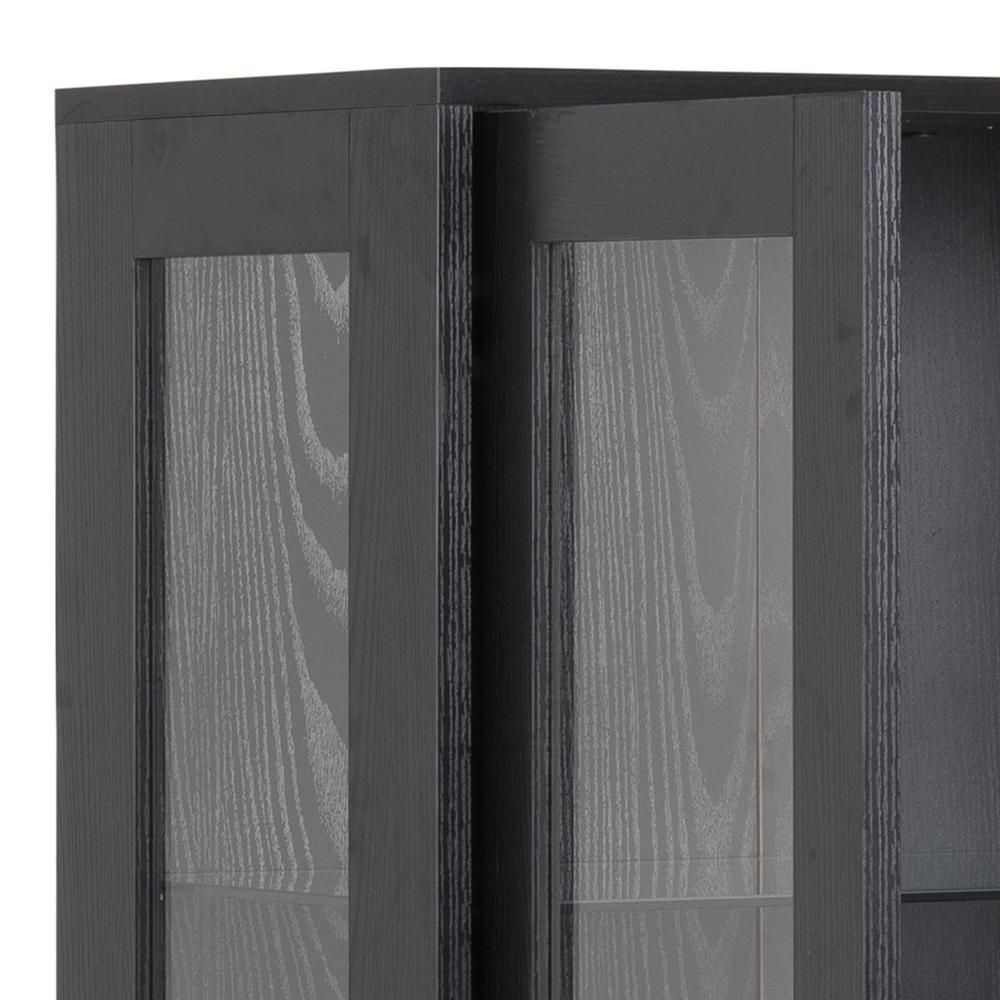 Product photograph of Avilla Black 2 Door Display Cabinet from Choice Furniture Superstore.