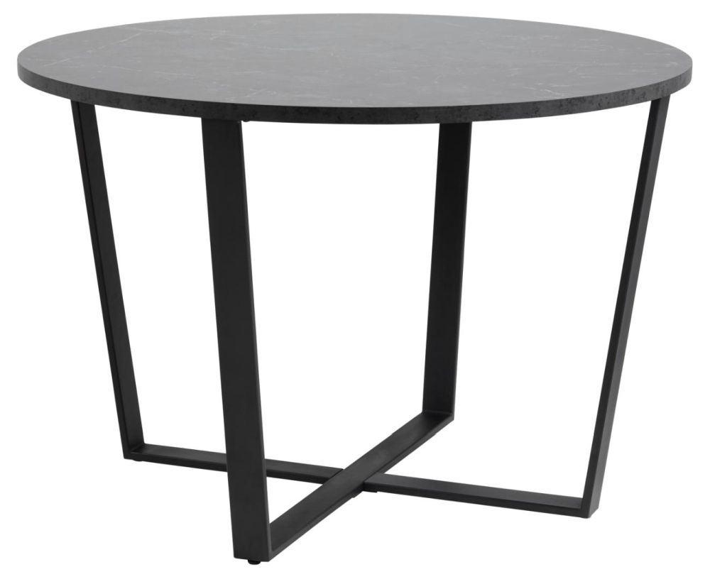 Product photograph of Alsey Marble Effect Top 2 Seater Round Dining Table - 110cm from Choice Furniture Superstore.