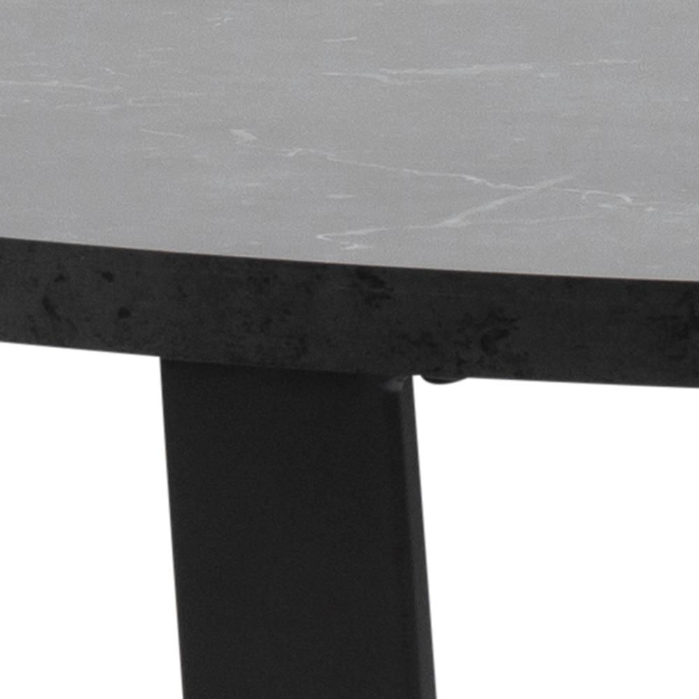 Product photograph of Alsey Black Marble Effect Top 2 Seater Round Dining Table - 110cm from Choice Furniture Superstore.