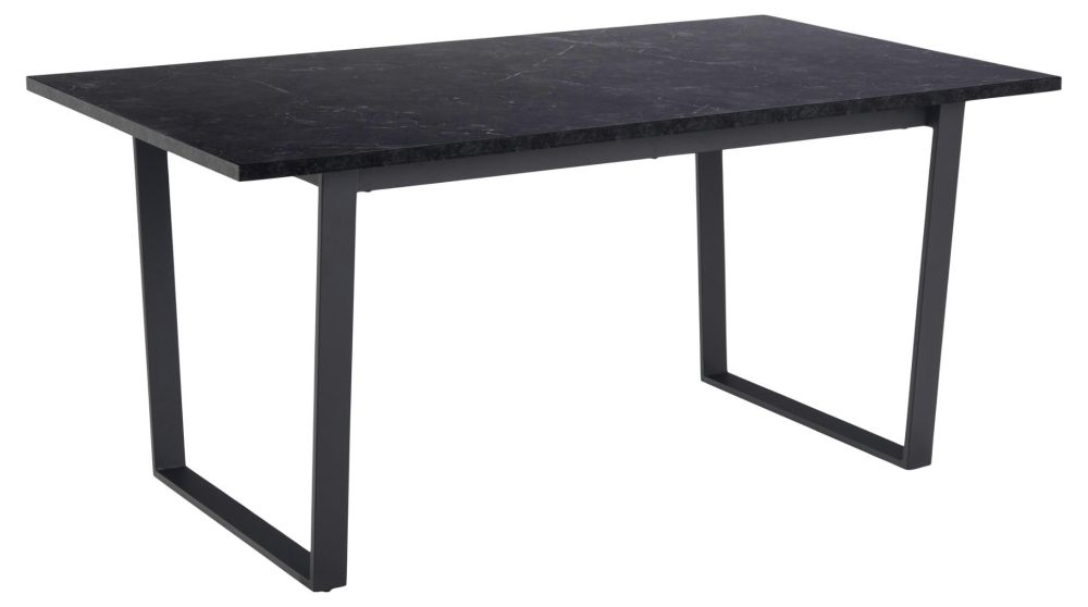 Product photograph of Alsey Marble Effect Top 6 Seater Dining Table - 160cm from Choice Furniture Superstore.