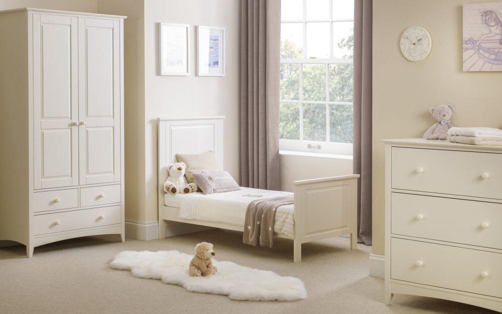 Product photograph of Cameo White Cot Bed from Choice Furniture Superstore.