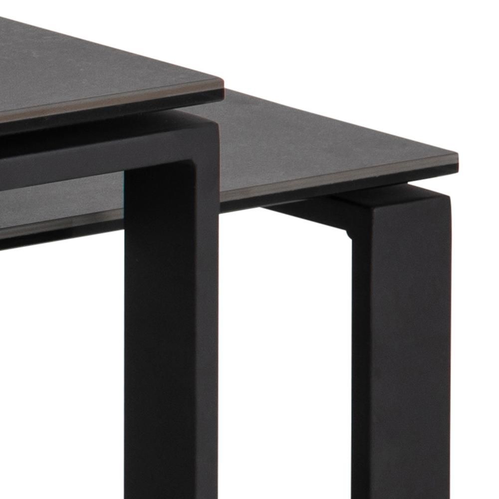 Product photograph of Kiefer Black Ceramic Coffee Table Set Of 2 from Choice Furniture Superstore.