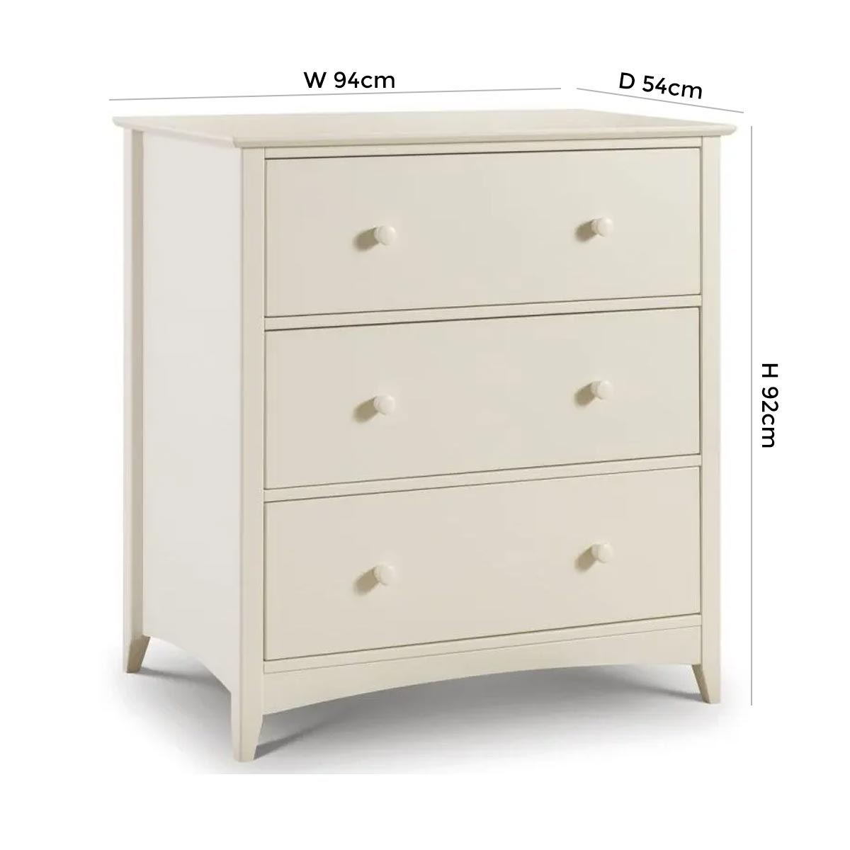 Product photograph of Cameo White Pine 3 Drawer Changing Station from Choice Furniture Superstore.