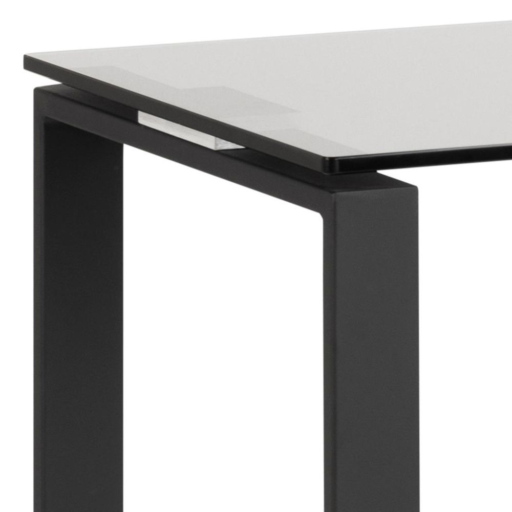 Product photograph of Kiefer Smoked Glass 110cm Console Table from Choice Furniture Superstore.