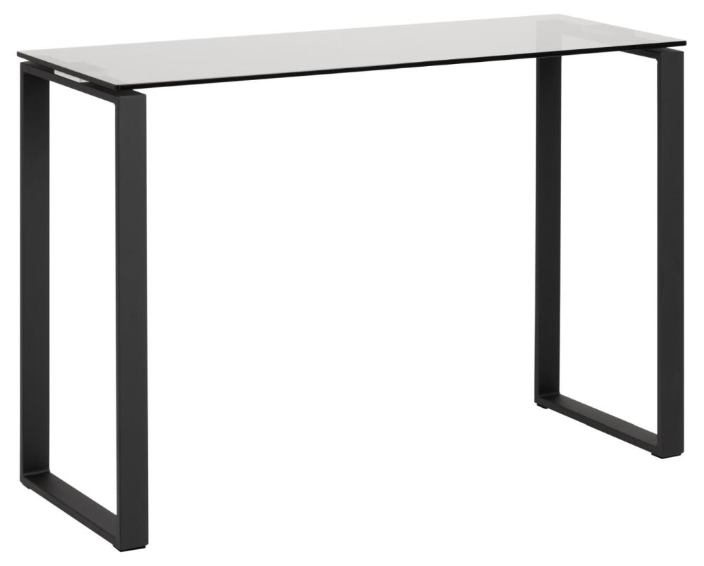 Product photograph of Kiefer Smoked Glass 110cm Console Table from Choice Furniture Superstore.