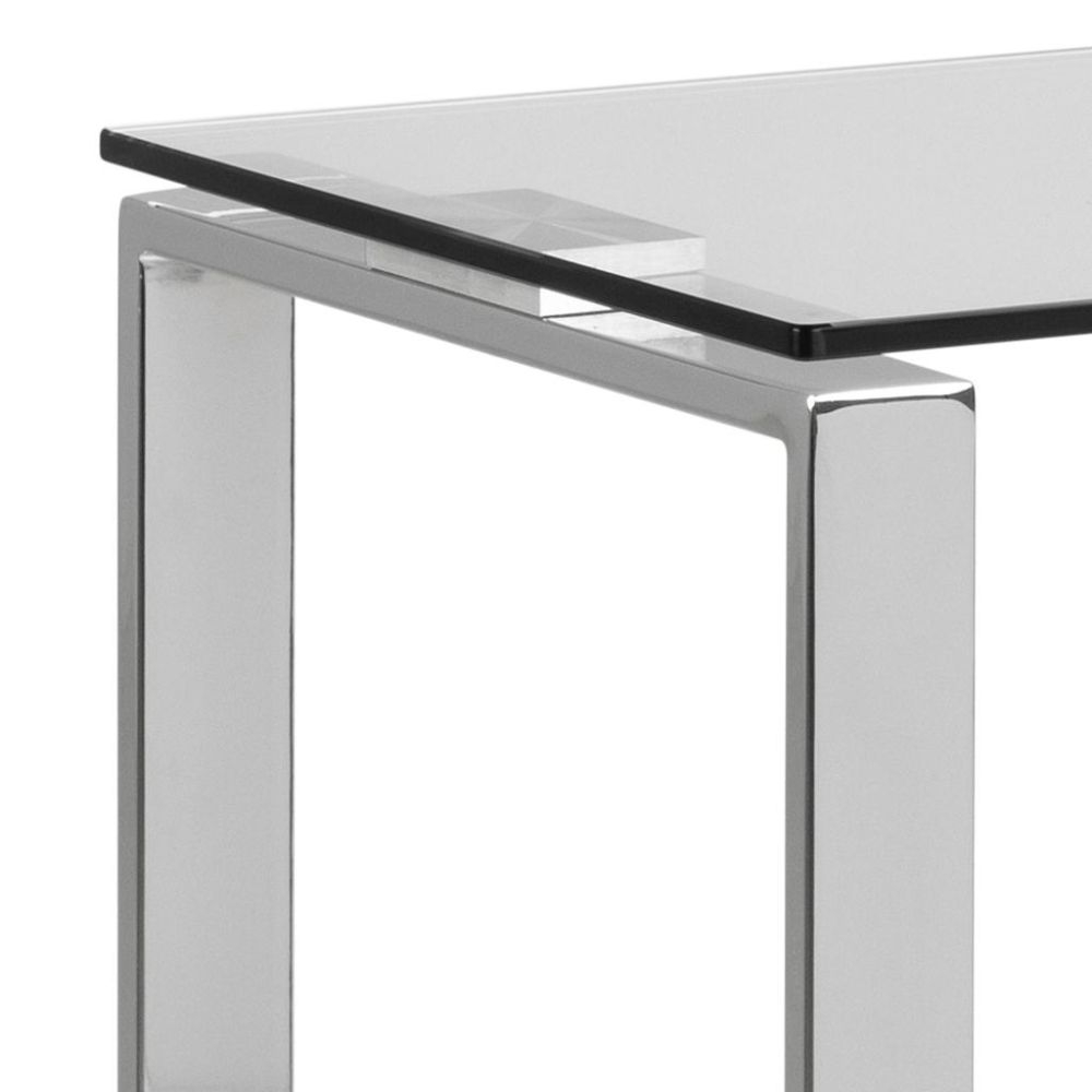 Product photograph of Kiefer Glass Top Console Table from Choice Furniture Superstore.
