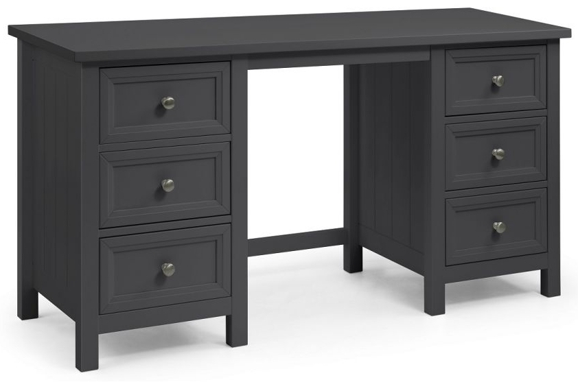 Product photograph of Maine Anthracite Pine Dressing Table from Choice Furniture Superstore.