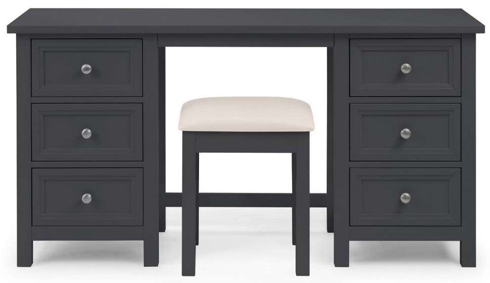 Product photograph of Maine Anthracite Lacquered Pine Dressing Table from Choice Furniture Superstore.