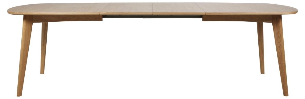 Product photograph of Maceo Oak 6-10 Seater Extending Dining Table from Choice Furniture Superstore.