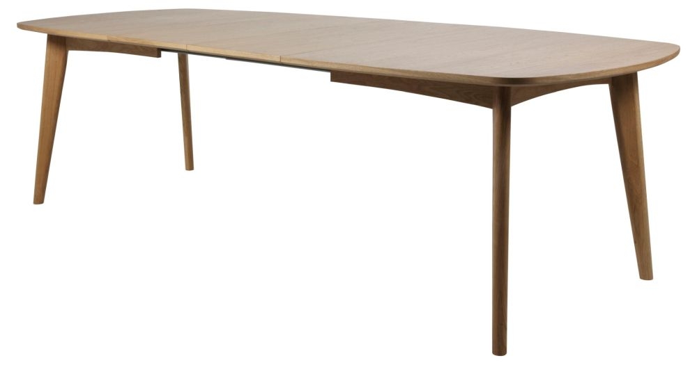 Product photograph of Maceo Oak 6-10 Seater Extending Dining Table from Choice Furniture Superstore.