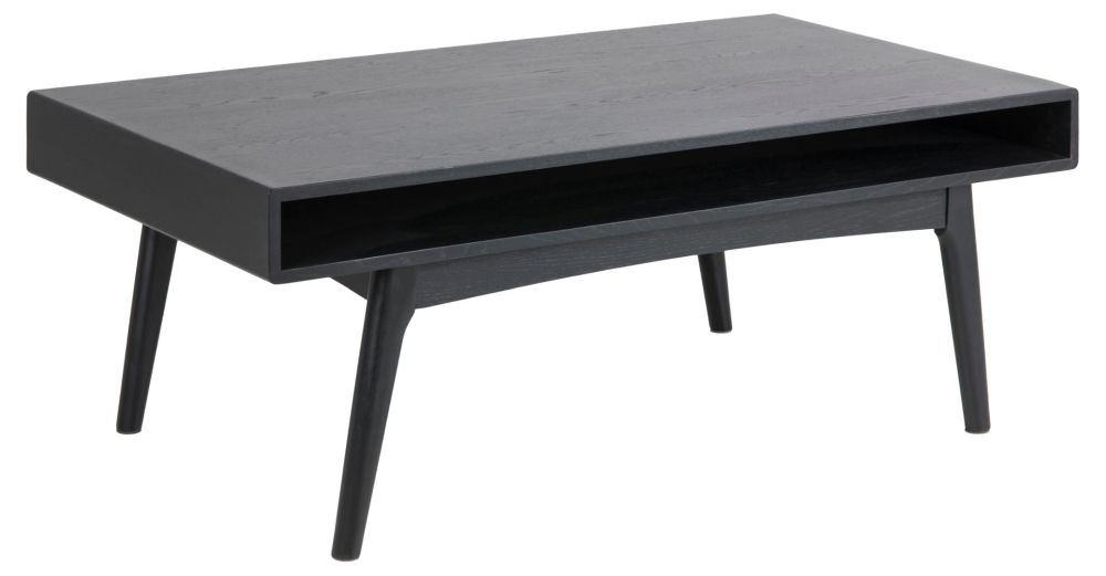 Product photograph of Maceo Black Oak 130cm Coffee Table from Choice Furniture Superstore.