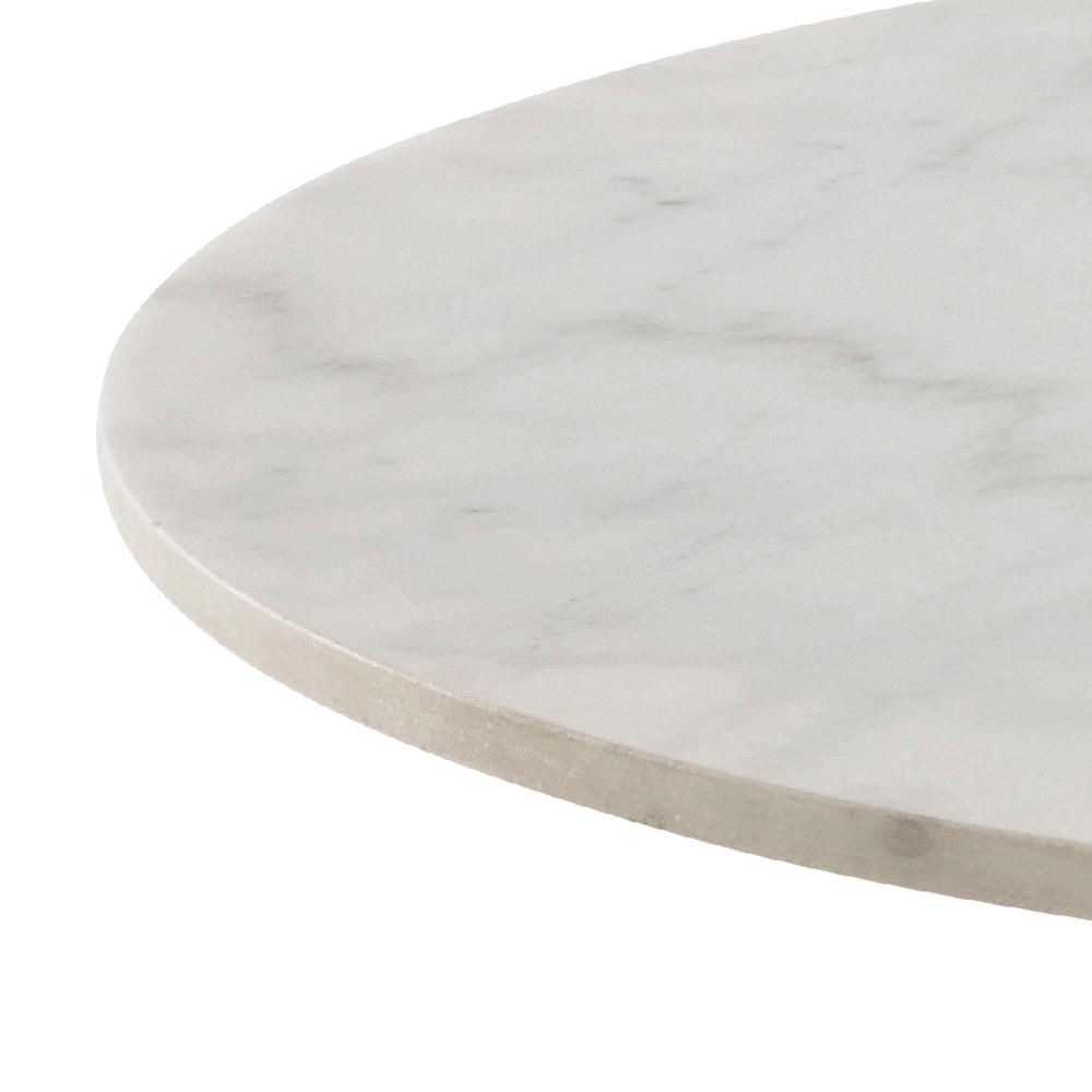 Product photograph of Corley Black And White Marble Effect 4 Seater Round Dining Table from Choice Furniture Superstore.