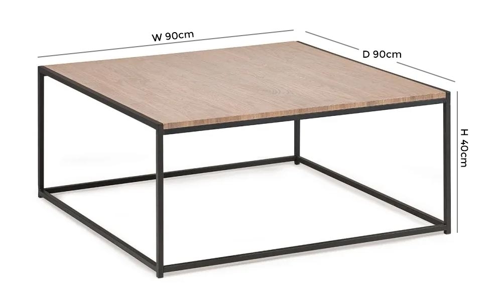 Product photograph of Tribeca Square Coffee Table - Comes In Sonoma Oak And Walnut Options from Choice Furniture Superstore.