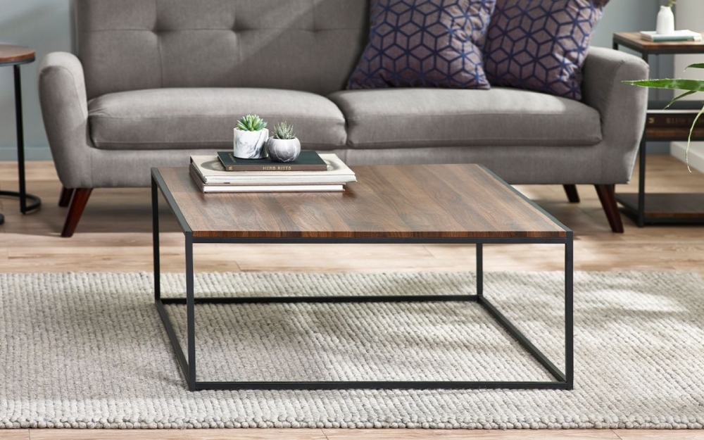 Product photograph of Tribeca Walnut Square Coffee Table from Choice Furniture Superstore.