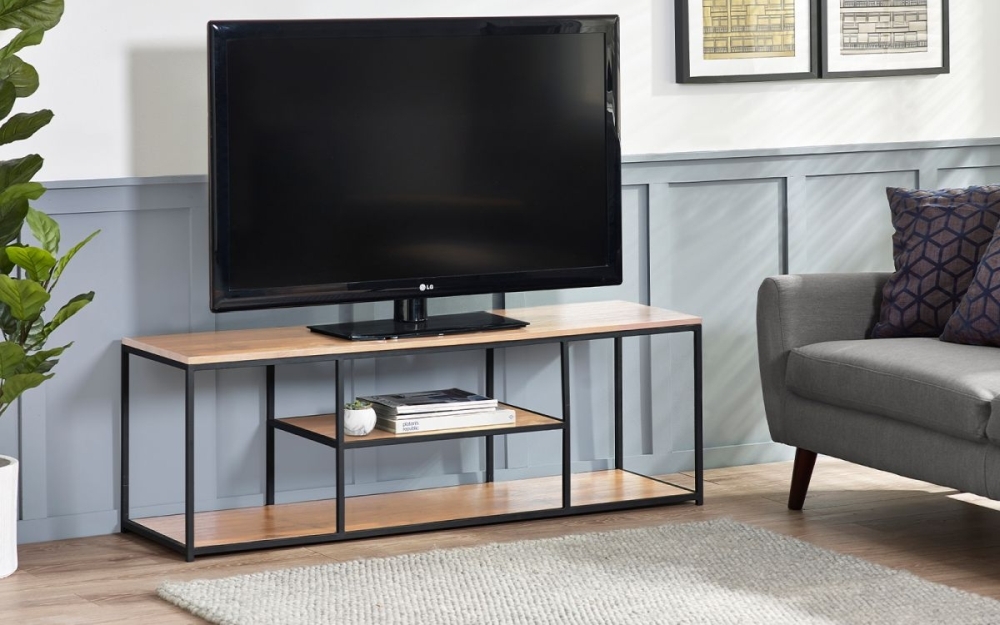 Product photograph of Tribeca Oak 140cm Tv Unit from Choice Furniture Superstore.