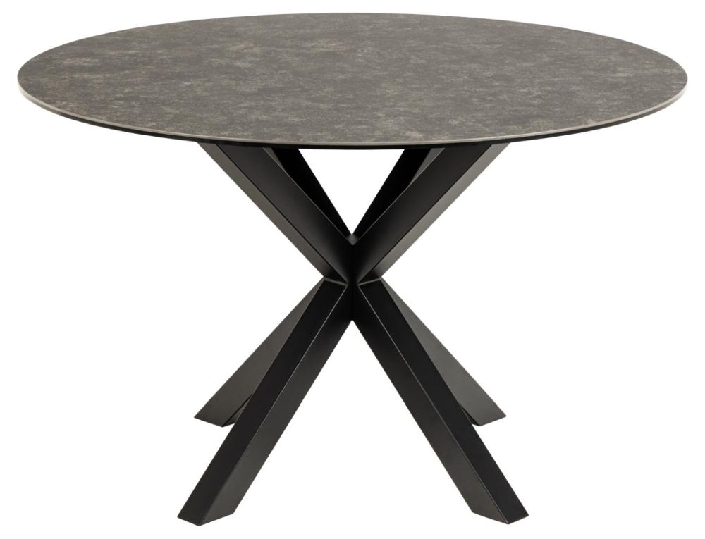 Product photograph of Hamden Round 4 Seater Dining Table - Comes In Oak Marble And Ceramic Options from Choice Furniture Superstore.