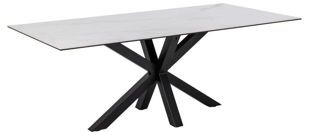 Product photograph of Horatio White Ceramic 8 Seater Dining Table from Choice Furniture Superstore.