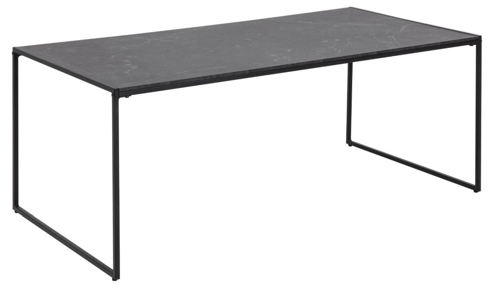 Product photograph of Iselin Black 120cm Coffee Table from Choice Furniture Superstore.