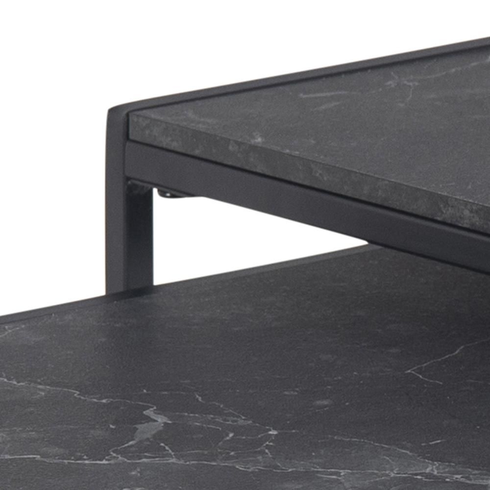 Product photograph of Iselin Black Melamine Top Nest Of 2 Tables from Choice Furniture Superstore.