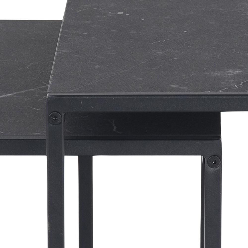 Product photograph of Iselin Black Melamine Top Nest Of 2 Tables from Choice Furniture Superstore.