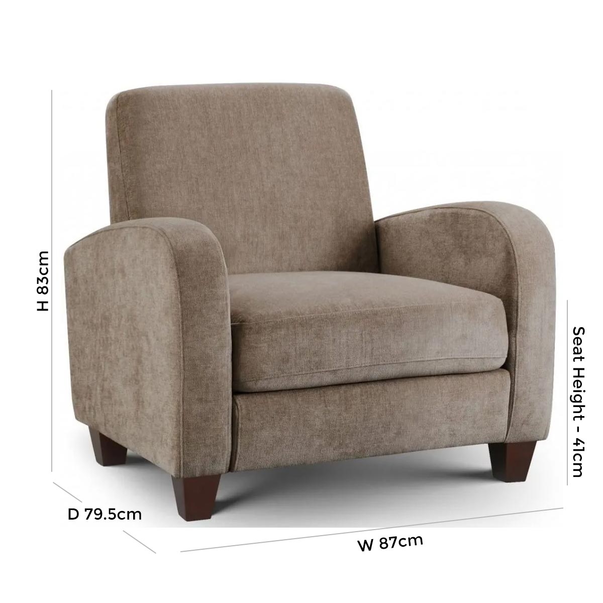 Product photograph of Vivo Mink Chenille Fabric Chair Solid In Pairs from Choice Furniture Superstore.