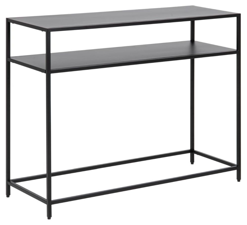 Product photograph of Newcastle Black 100cm Console Table from Choice Furniture Superstore.