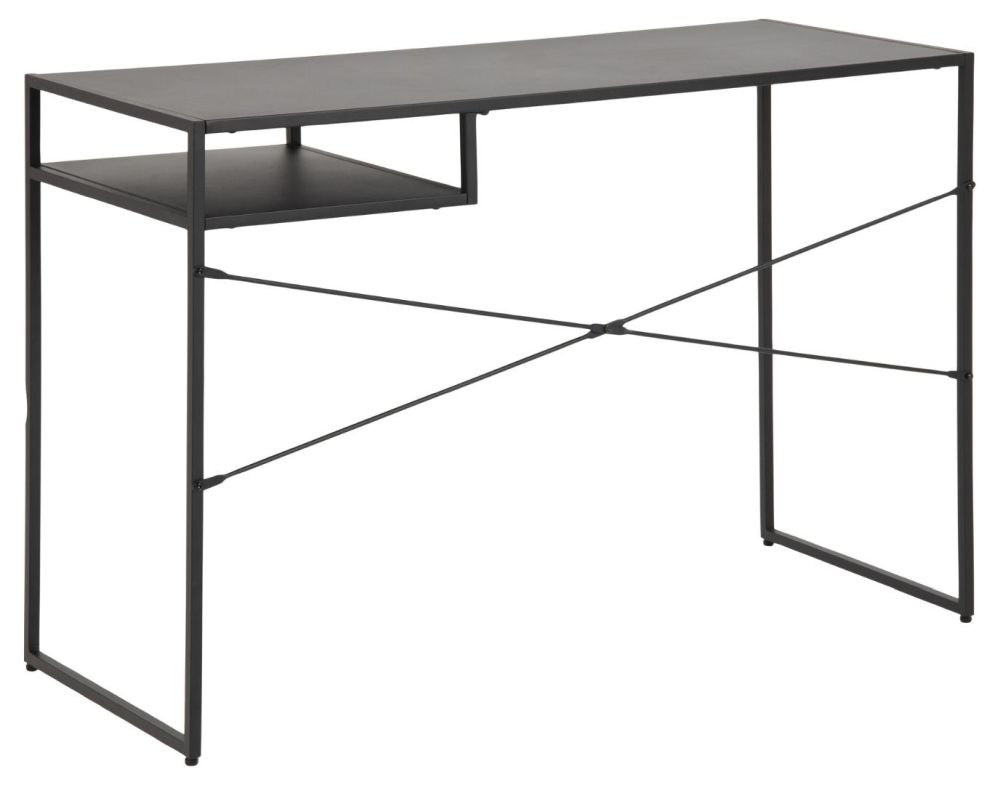 Product photograph of Newcastle Matt Black Office Desk from Choice Furniture Superstore.