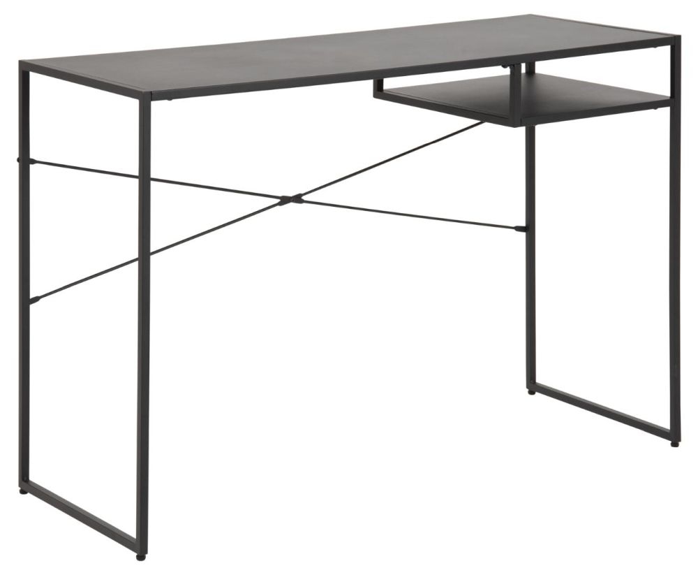 Product photograph of Newcastle Matt Black Office Desk from Choice Furniture Superstore.