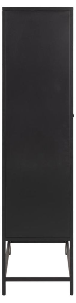 Product photograph of Newcastle Black 2 Door Hall Cabinet from Choice Furniture Superstore.