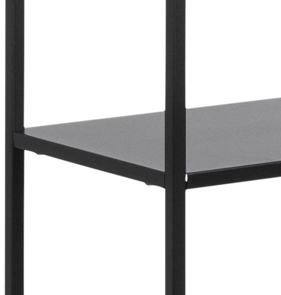 Product photograph of Newcastle Black Open Tall Shelving Unit from Choice Furniture Superstore.