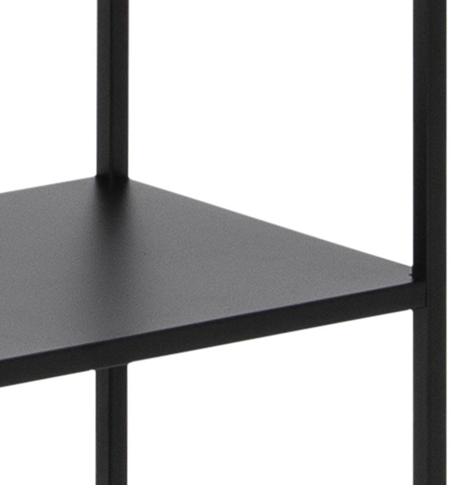 Product photograph of Newcastle Black Open Tall Shelving Unit from Choice Furniture Superstore.