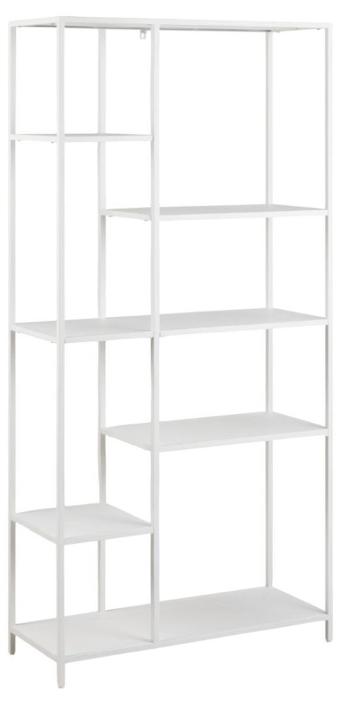 Product photograph of Newcastle White Open Wide Shelving Unit from Choice Furniture Superstore.