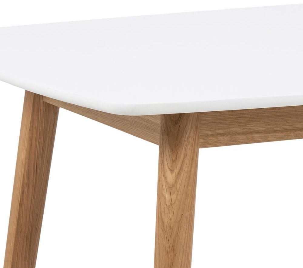 Product photograph of Nibley White And Oak 6 Seater Dining Table from Choice Furniture Superstore.