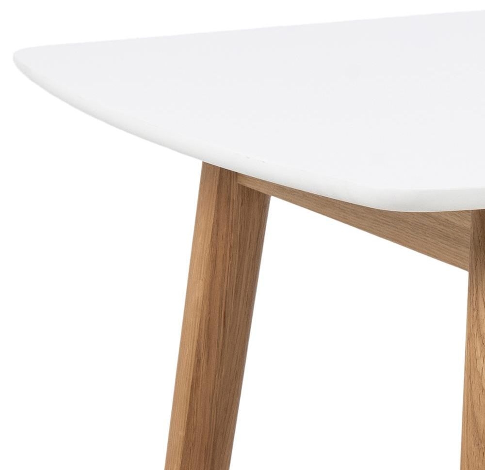 Product photograph of Nibley White And Oak 6 Seater Dining Table from Choice Furniture Superstore.